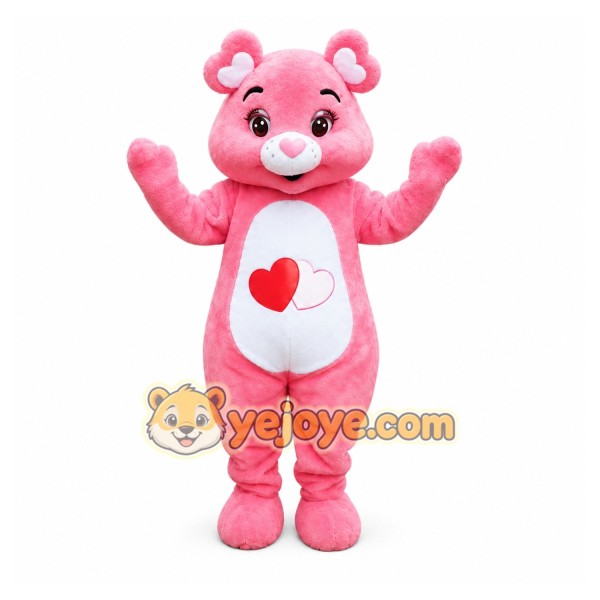 Pink Bear Mascot Costume