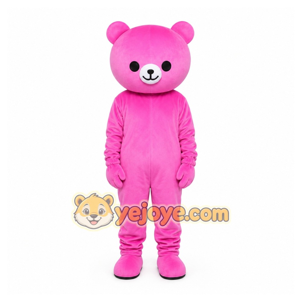 Pink Brown Bear Mascot Costume Pink Brown Bear Mascot Costume
