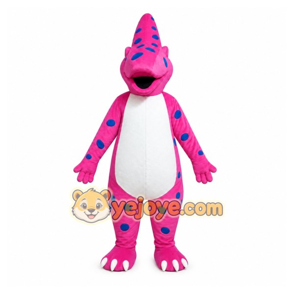 Pink Dino Dinosaur Mascot Costume