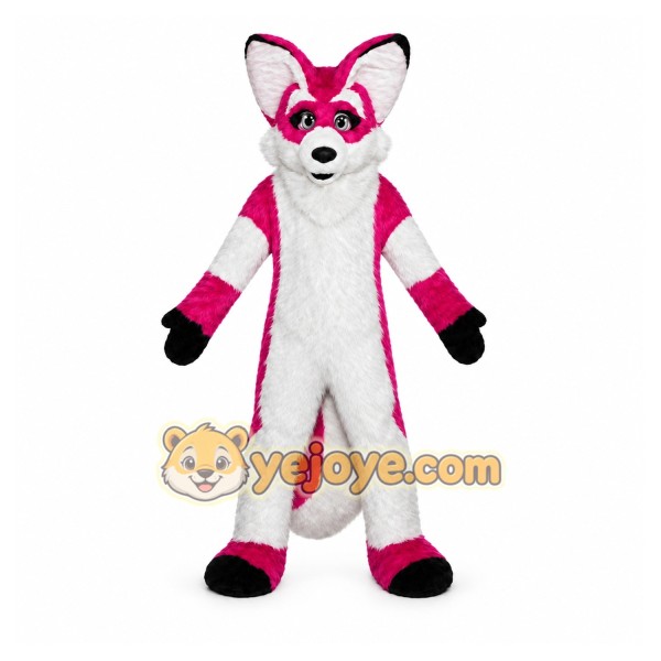 Pink Fox Mascot Costume Pink Fox Mascot Costume