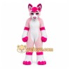 Pink Fursuit Husky Wolf Halloween Mascot Costumes Pink Fursuit Husky Wolf Halloween Mascot Costumes