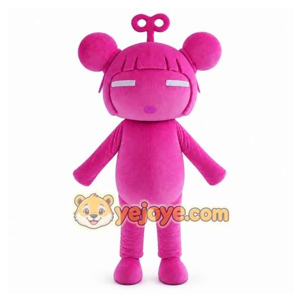 Pink Girl Doll Mascot Costume