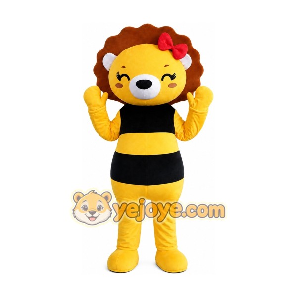 Bee-Themed Lion Mascot Costume