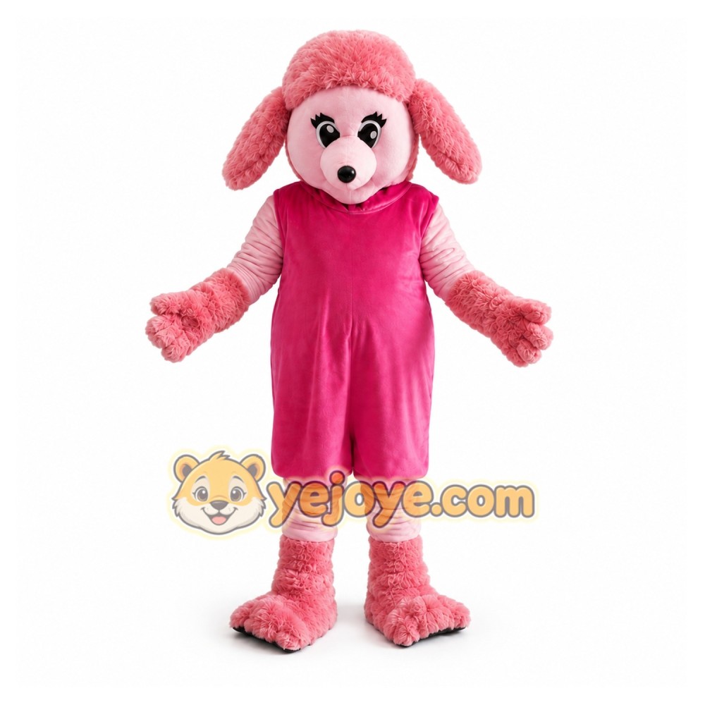 Pink Pregnant Dog Mascot Costume