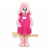 Pink Pregnant Poodle Dog Mascot Costume