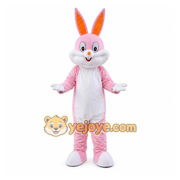 Pink Rabbit Bunny Mascot Costume Pink Rabbit Bunny Mascot Costume