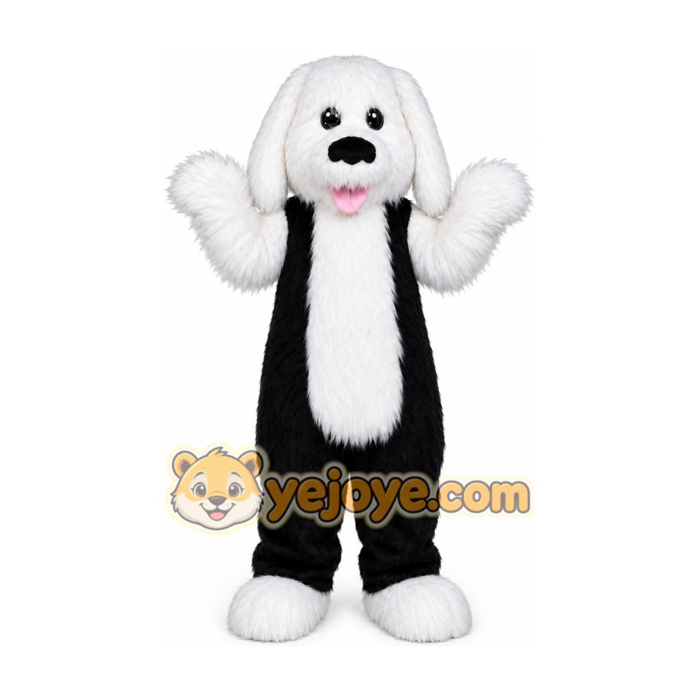 Pluffy Hair Dog Mascot Costume