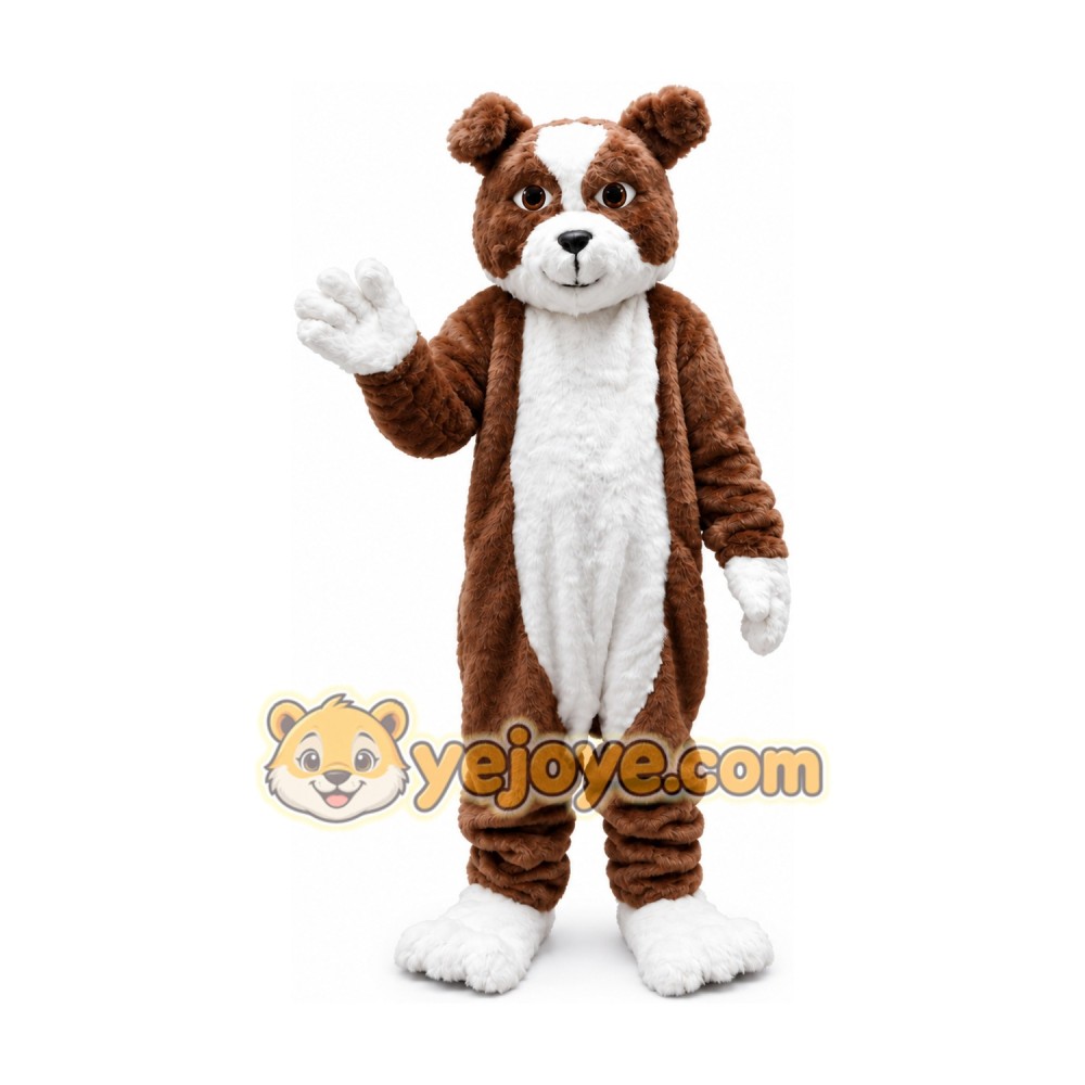 Plush Bulldog Mascot Costume