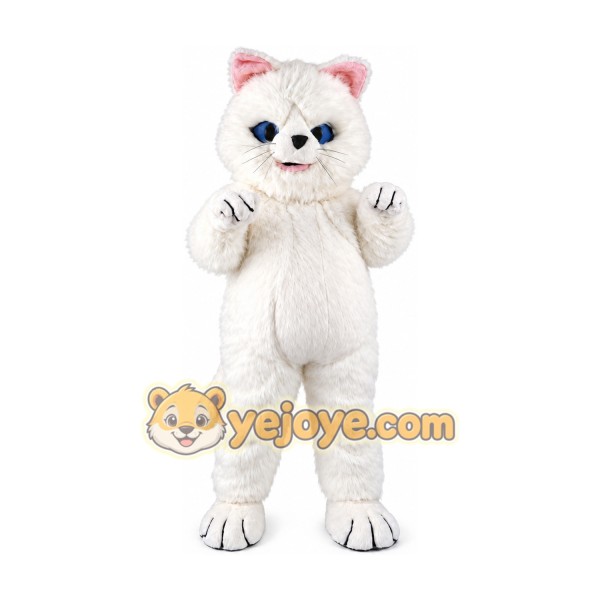 Plush Fat White Persian Cat Mascot Costume Plush Fat White Persian Cat Mascot Costume