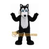 Plush Forest Animal Black Wolf Mascot Costume