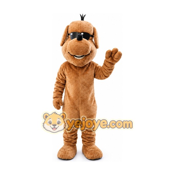 Plush Glass Dog Mascot Costume Plush Glass Dog Mascot Costume