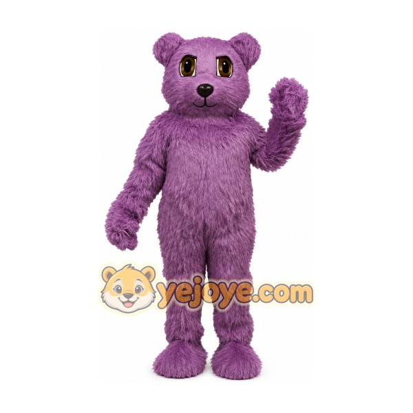 Plush Purple Bear Mascot Costume