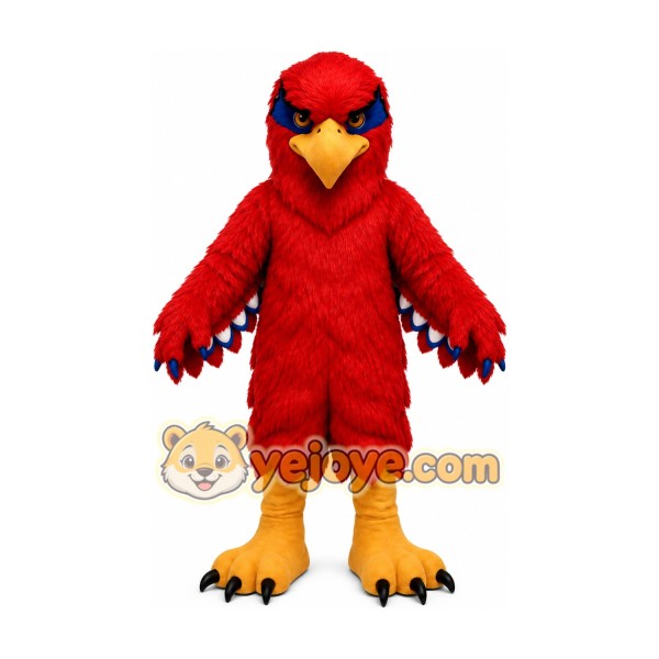 Plush Red Hawk Mascot Costume Eagle Falcon