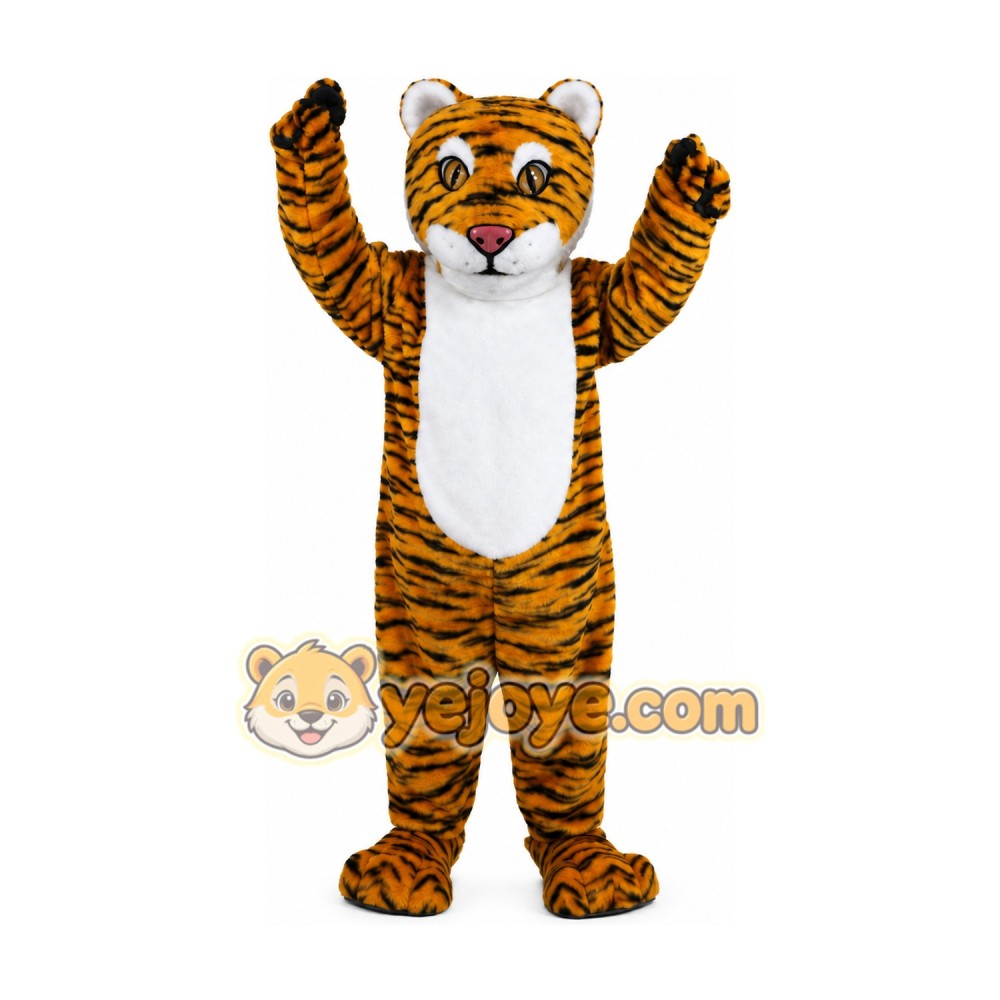Plush Striped Tiger Mascot Costume Adult Plush Striped Tiger Mascot Costume Adult