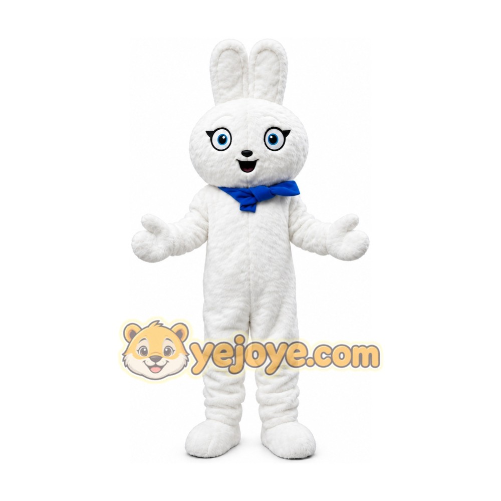 Plush White Rabbit Bunny Mascot Costume Plush White Rabbit Bunny Mascot Costume