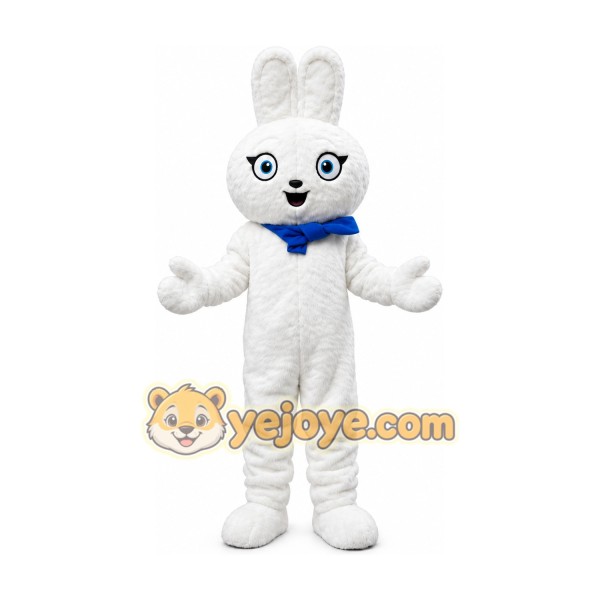 Plush White Rabbit Bunny Mascot Costume Plush White Rabbit Bunny Mascot Costume