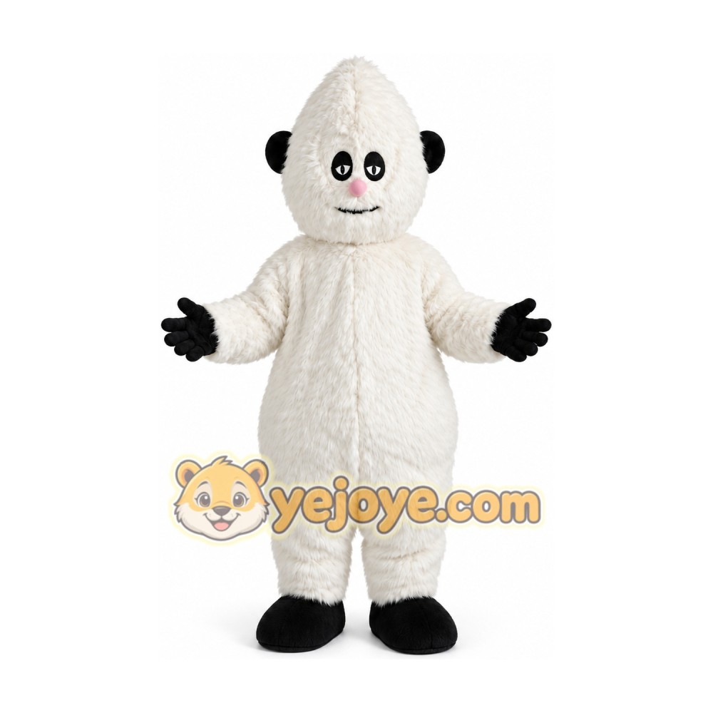 Plush White Snowman Snow Monster Mascot Costume