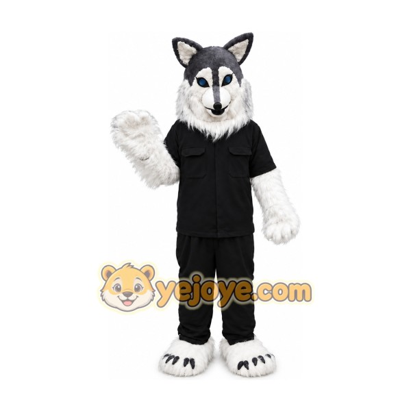 Police Gray Wolf Mascot Costume for Adult Police Gray Wolf Mascot Costume for Adult