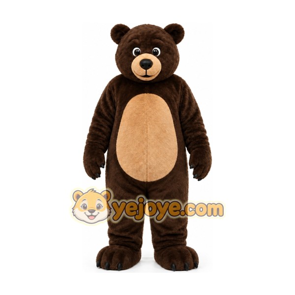 Professional Brown Bear Mascot Costume