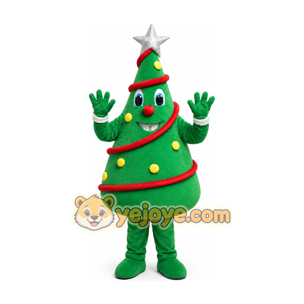 Professional Green Christmas Tree Mascot Costume