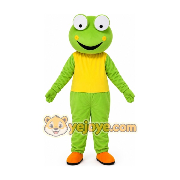 Professional Green Frog Mascot Costume Professional Green Frog Mascot Costume