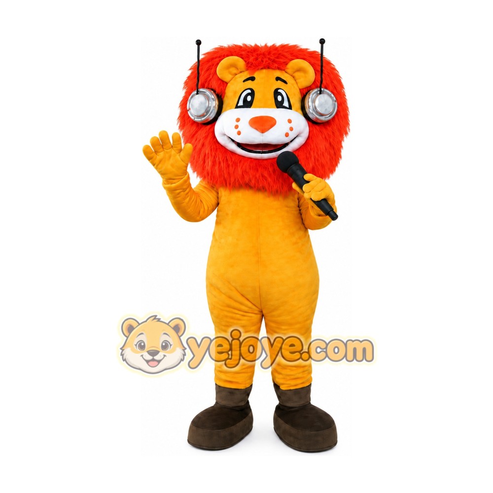 Professional Orange Hair Lion Mascot Costume Professional Orange Hair Lion Mascot Costume