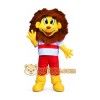 Lion in Striped Shirt Mascot Costume Lion in Striped Shirt Mascot Costume