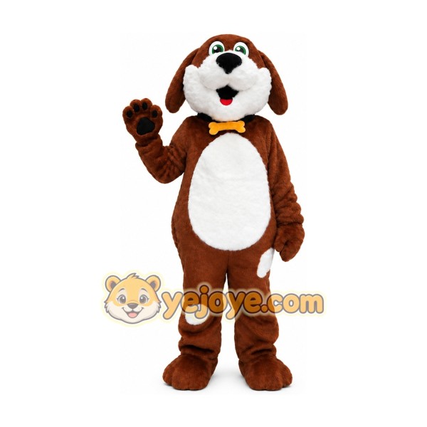 Best Buddy White & Brown Dog Dogwood Mascot Costume