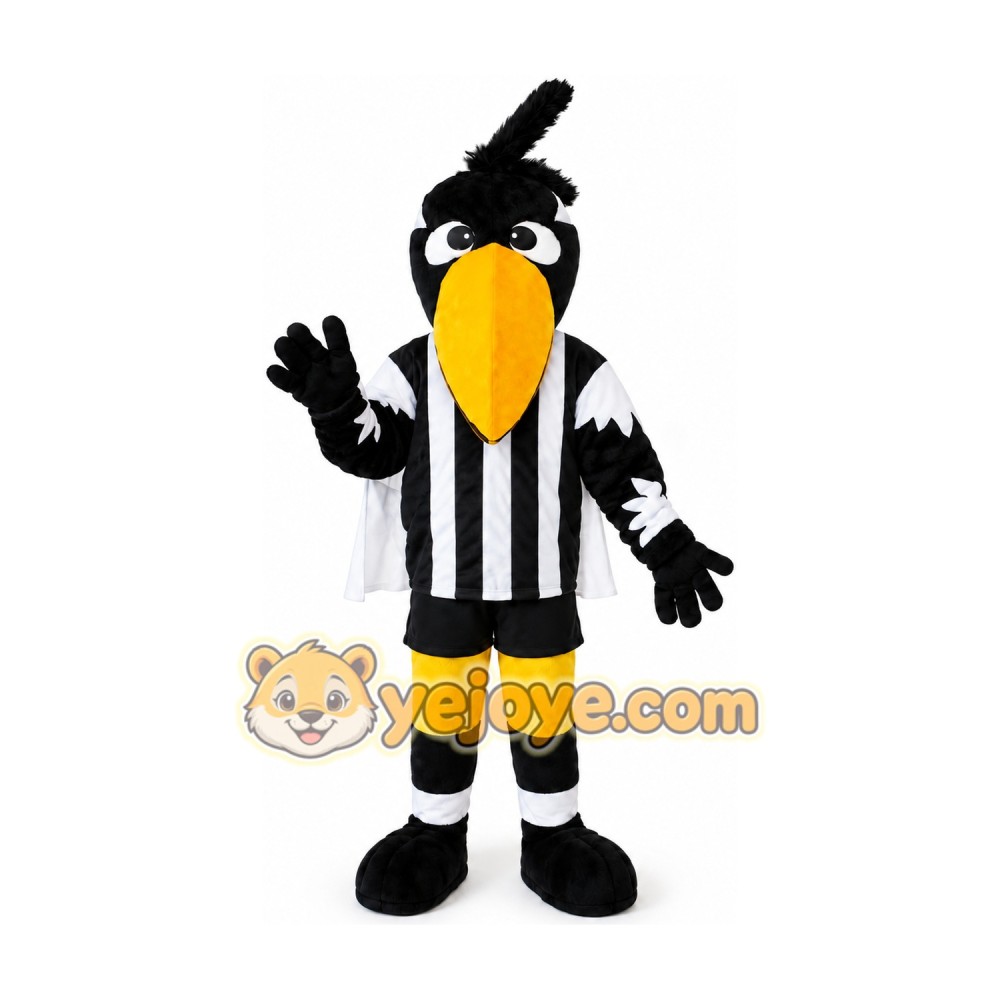 Black and White Bird Mascot Costume Black and White Bird Mascot Costume