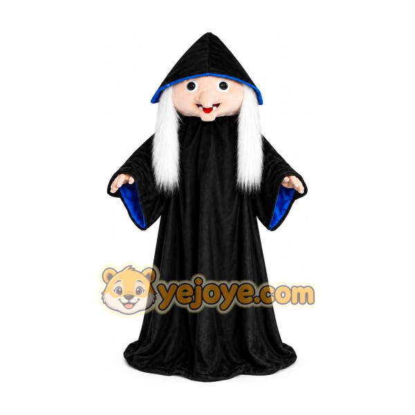 Black-Robed Wizard Mascot Costume