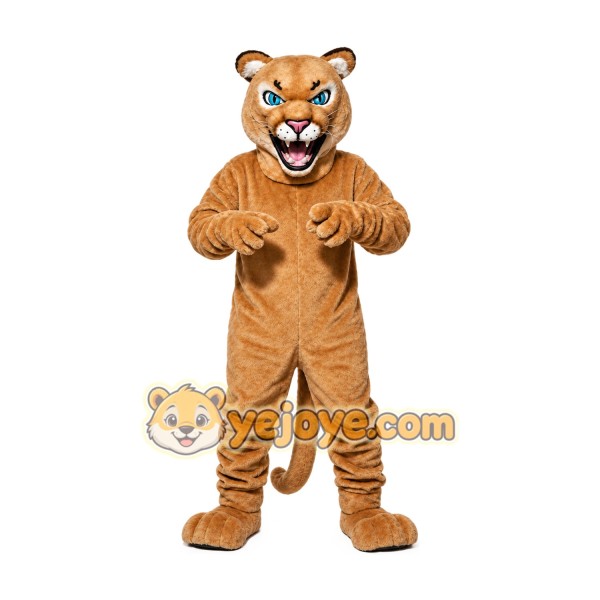 Brown Cougar Mascot Costume