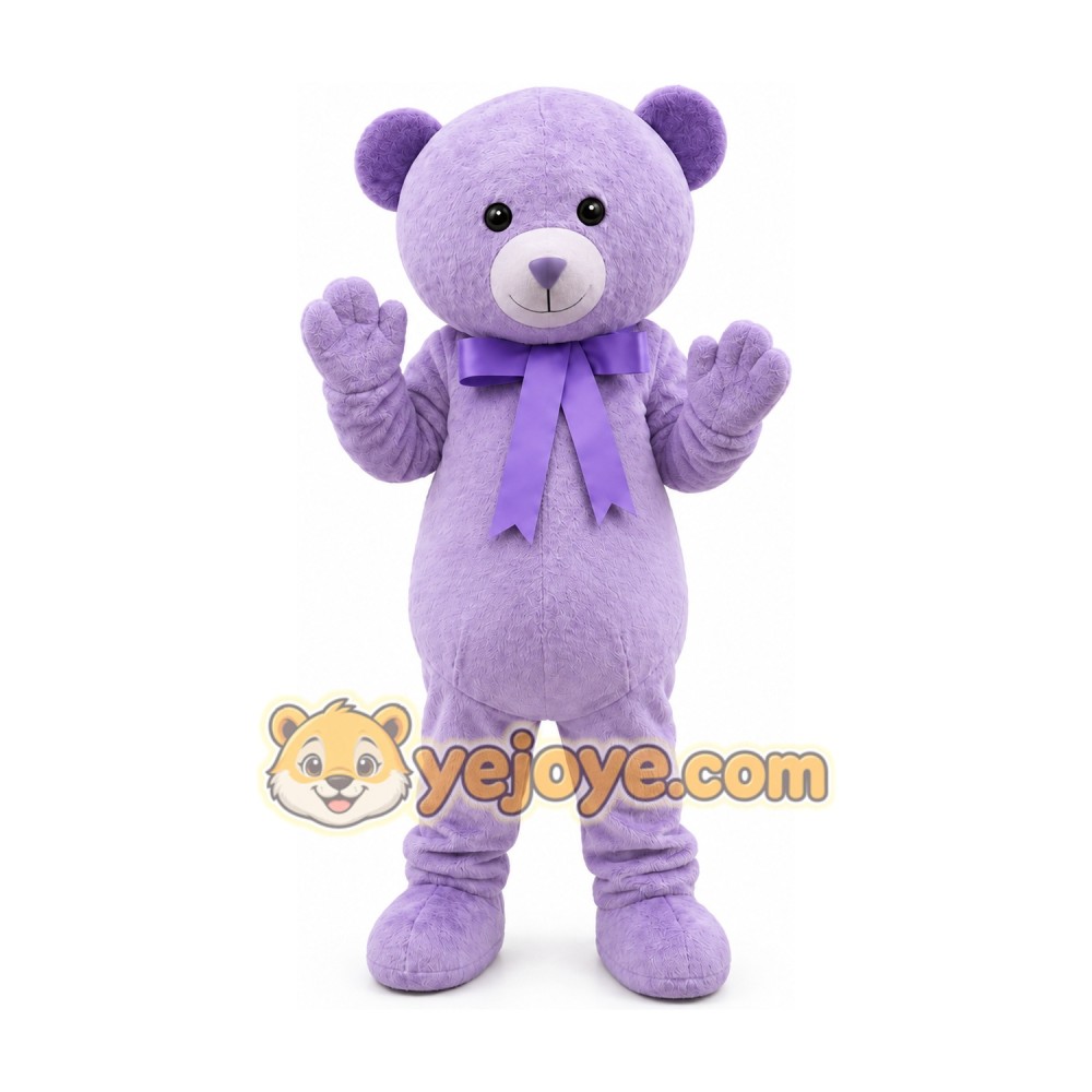 Purple Bear Mascot Costume Purple Bear Mascot Costume