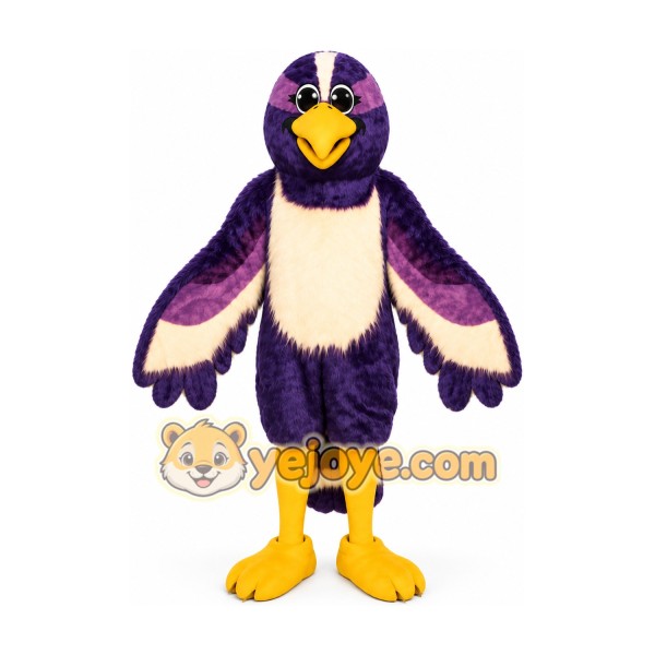 Purple Bird Mascot Costume
