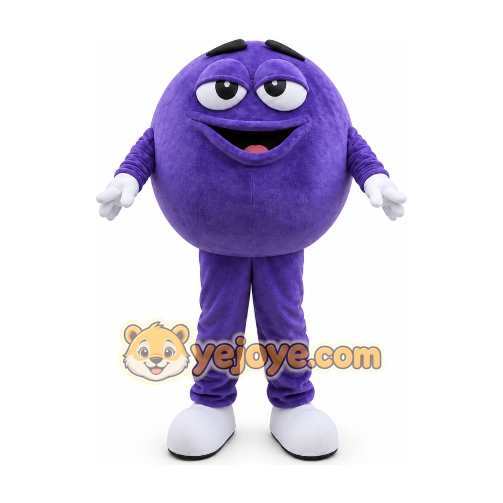 Purple Chocolate Beans Mascot Costume