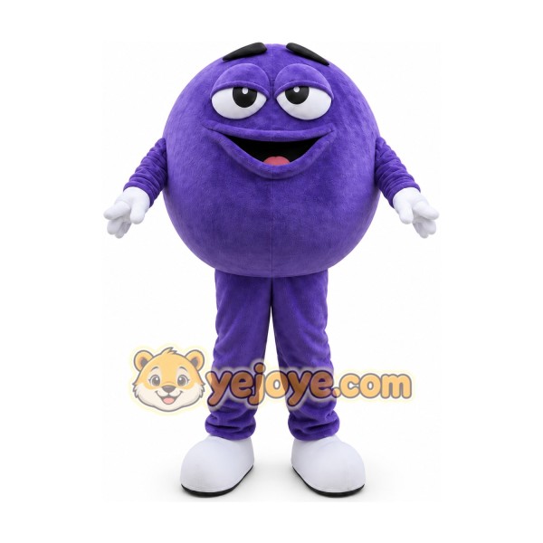 Purple Chocolate Beans Mascot Costume
