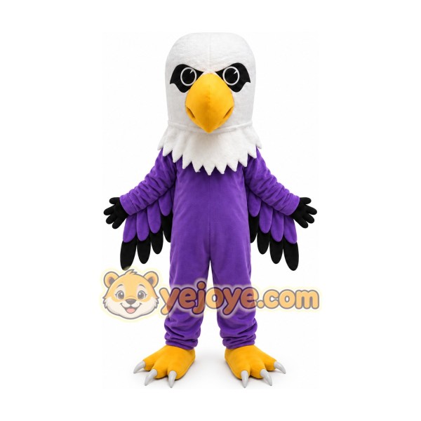 Purple Eagle Mascot Costume