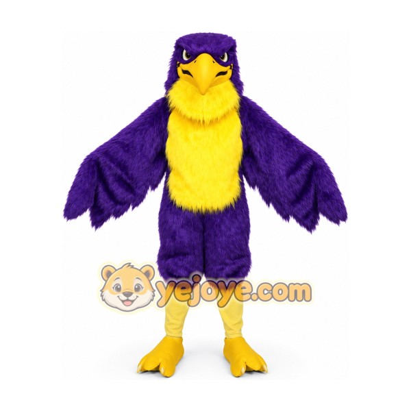 Purple Eye Eagle Mascot Hawk Falcon Mascot Costume