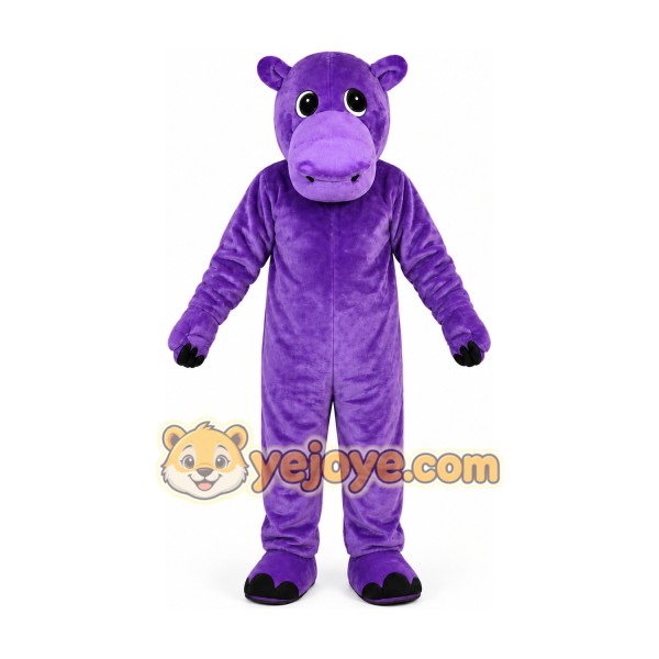 Purple Hippo Mascot Costume for Adult