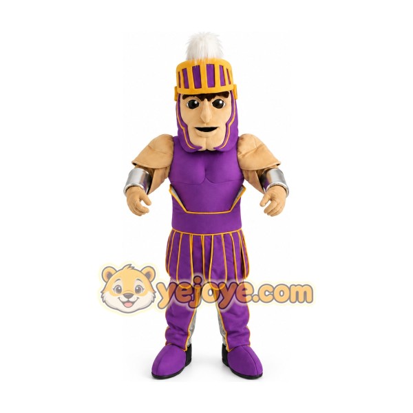 Purple Knight Mascot Costume Spartan Trojan Cotume