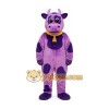 Purple Violet Bull Cow Mascot Costume Purple Violet Bull Cow Mascot Costume