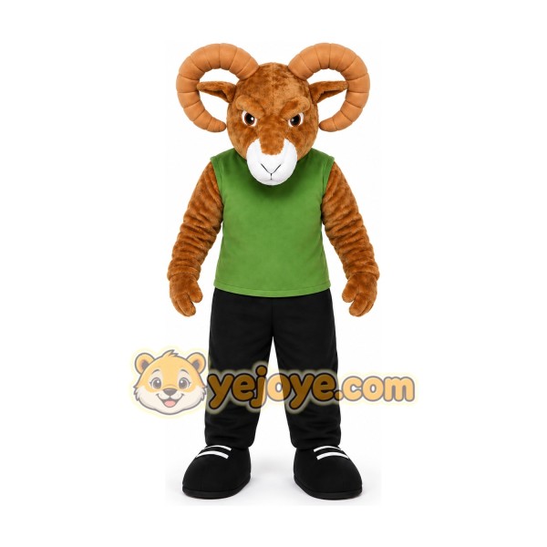 Brown Ram Mascot Costume
