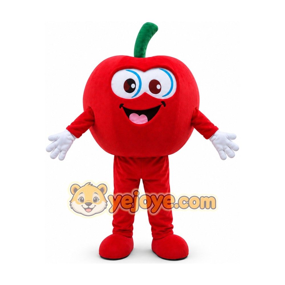 Red Apple Mascot Costume Fruit Cartoon Red Apple Mascot Costume Fruit Cartoon