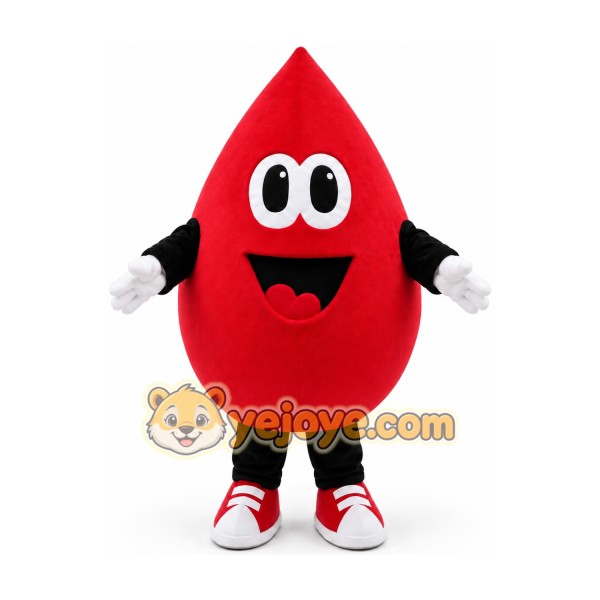 Red Drop Mascot Costume Red Drop Mascot Costume