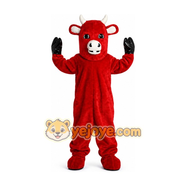 Red Bull Cow Mascot Costume Adult Animal Cosplay Costume Red Bull Cow Mascot Costume Adult Animal Cosplay Costume