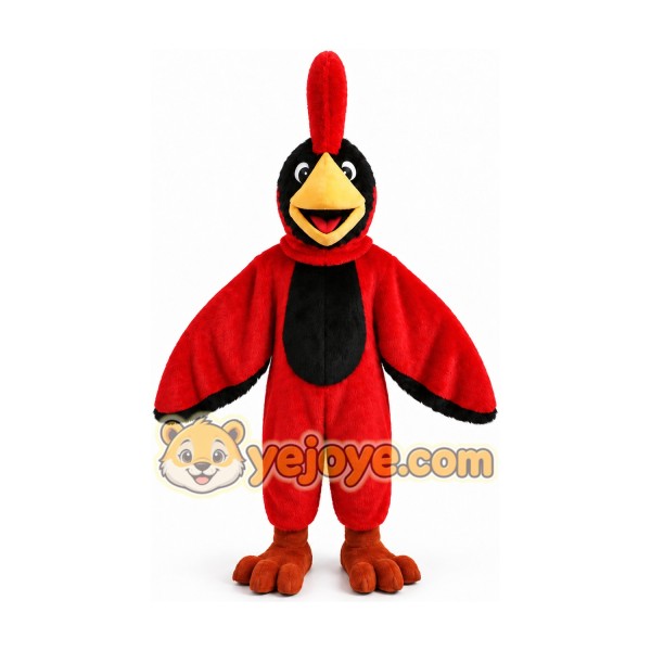Red Crested Bird Mascot Costume