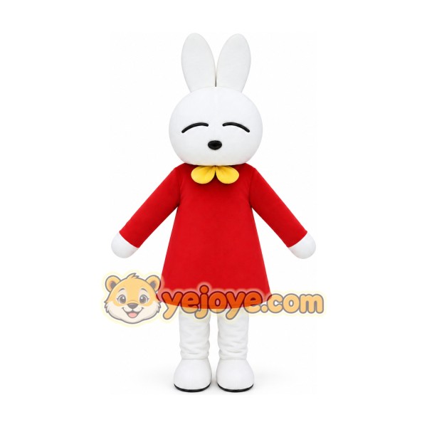 Red Coat Rabbit Mascot Costume Red Coat Rabbit Mascot Costume