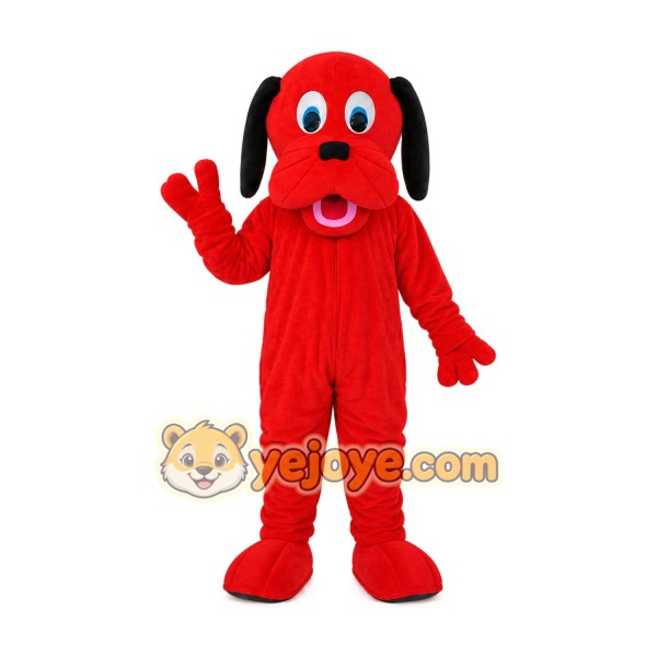 Red Dog Adult Cartoon Mascot Costume