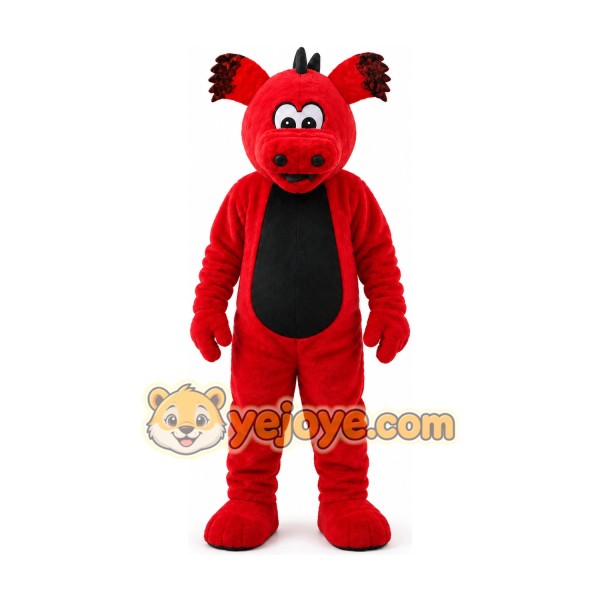 Red Dragon Mascot Costume Red Dragon Mascot Costume
