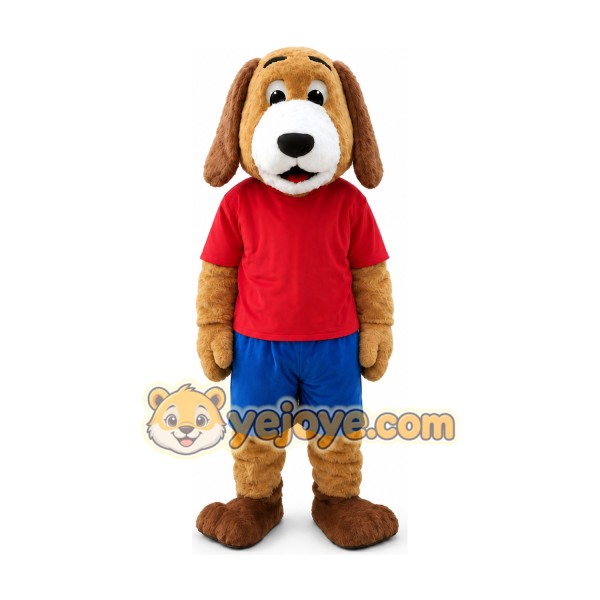 Dog in Red Shirt Mascot Costume Dog in Red Shirt Mascot Costume