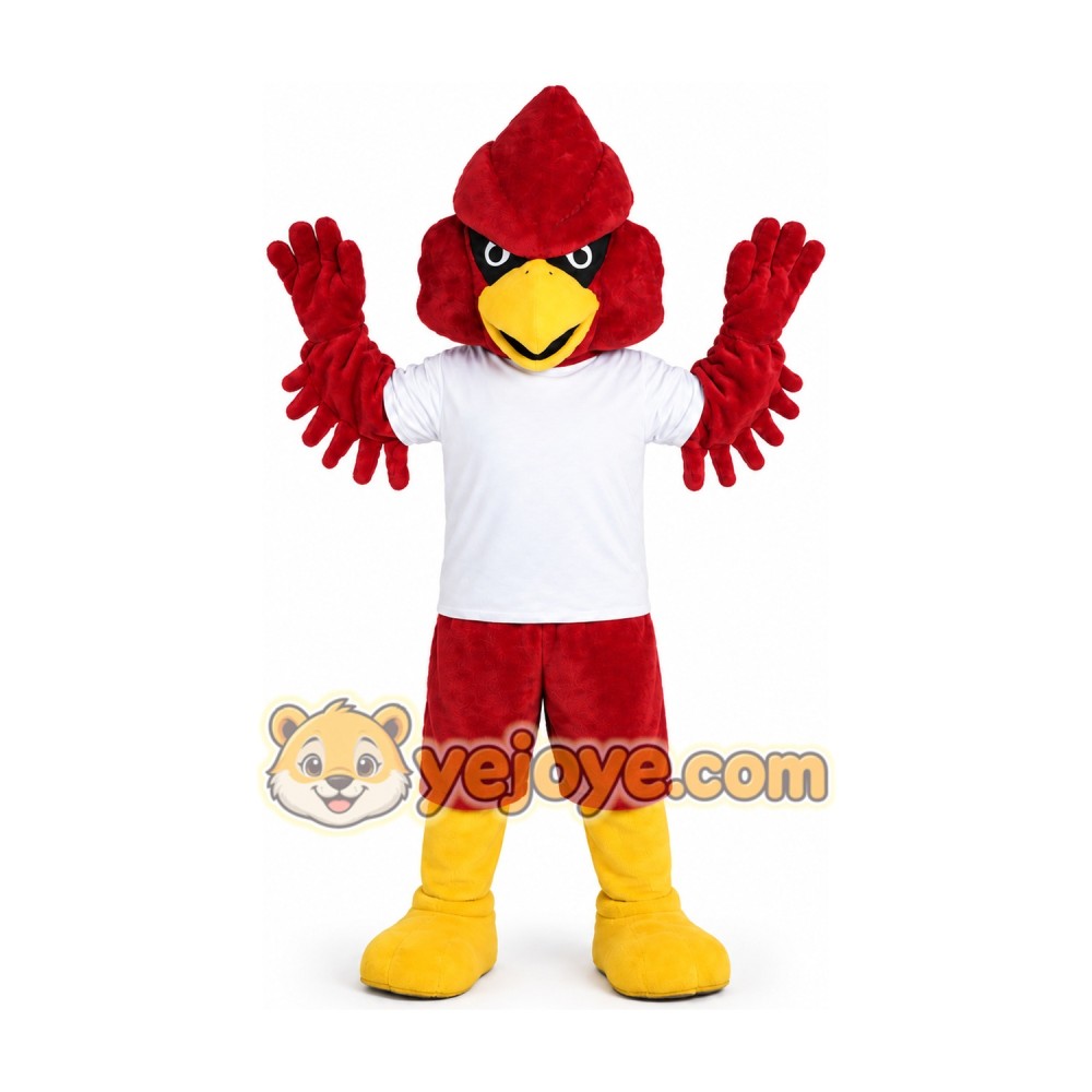 Red Crested Bird Mascot Costume